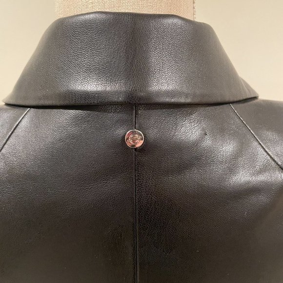 SOSKEN STUDIOS WOMEN'S FAUX LEATHER BLACK JACKET SIZE 1/USA 6 BNWOT - Picture 7 of 14